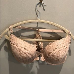 36DD VS front close push up with racer back lacey straps